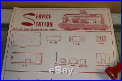 Vintage Marx 3474 Day & Nite Service Center Tin Litho Metal Service Station