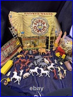 Vintage Marx #4320 Super Circus Playset-Rare-Nearly Complete + Extras 1952