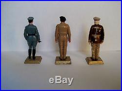 Vintage Marx 60mm HP WWII Military Leaders Figure Lot Playset Zhukov