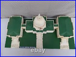 Vintage Marx 60s US Capitol Model Built-Up On Display Board With 27 Presidents