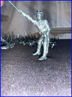 Vintage Marx 7th Cavalry in Metallic Blue Lot Of 43