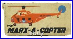 Vintage Marx-A-Copter USAF Sikorsky Helicopter Vertibird Playset EX withBox Works