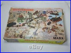 Vintage Marx Army Battleground 4756 Playset With Box