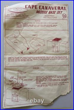 Vintage Marx Atomic Cape Canaveral Missile Base includes Space Talk Booklet