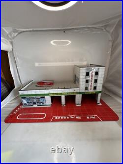 Vintage Marx Automotive Service station withelevator Tin Toy RARE