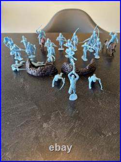 Vintage Marx Battle of Blue & Gray Figures Including Wounded Soldiers 1960s