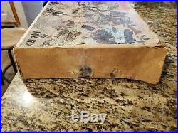 Vintage Marx Battleground Box with Contents, Soldiers, Vehicles Etc