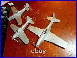 Vintage Marx Battleground Iwo Jima Zero & Two P-51 Mustangs & German Soldiers