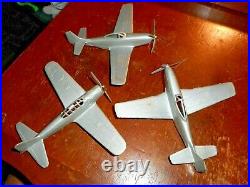 Vintage Marx Battleground Iwo Jima Zero & Two P-51 Mustangs & German Soldiers