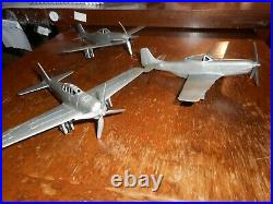 Vintage Marx Battleground Iwo Jima Zero & Two P-51 Mustangs & German Soldiers