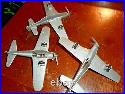 Vintage Marx Battleground Iwo Jima Zero & Two P-51 Mustangs & German Soldiers