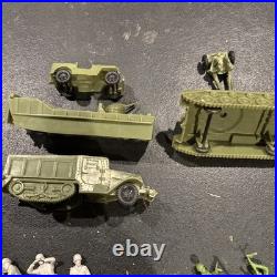 Vintage Marx Battleground Play Set Tanks, Half-tracks, soldiers, WWII Lot 100