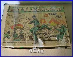 Vintage Marx Battleground Playset 4752 WW2 WWII Toy Set withBox