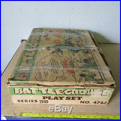 Vintage Marx Battleground Playset 4752 WW2 WWII Toy Set withBox
