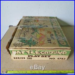 Vintage Marx Battleground Playset 4752 WW2 WWII Toy Set withBox