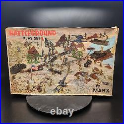 Vintage Marx Battleground Playset 4756 with Box 60s with Firing Cannon