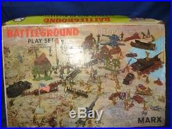 Vintage Marx Battleground Playset Nice Boxed Near Complete Army Ww2 German USA
