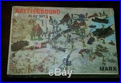 Vintage Marx Battleground WW II Playset #4756 In the Original Box