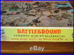 Vintage Marx Battleground WW II Playset #4756 In the Original Box