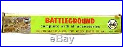 Vintage Marx Battleground WWII US Army German Soldier 182pc Lot Playset withBox