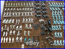 Vintage Marx Blue & Gray Civil War Battle Playset 227 Soldiers and Accessories