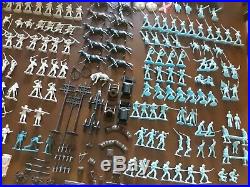 Vintage Marx Blue & Gray Civil War Battle Playset 227 Soldiers and Accessories