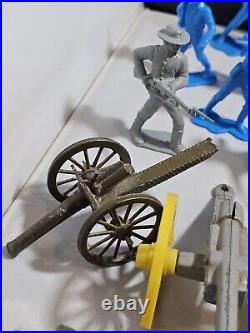 Vintage Marx Calvary Civil War Soliders Cannons Play Set