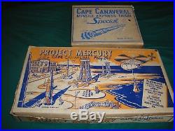 Vintage Marx Cape Canaveral Express Train & Project Mercury Playset with Boxes