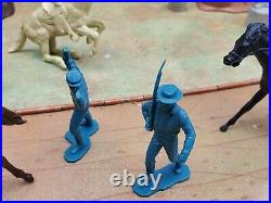 Vintage Marx Carry-All Action Fort Apache Play Set Figures Toy with Metal Box