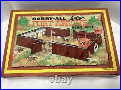 Vintage Marx Carry All Action Fort Apache Playset Accessories #4685 READ