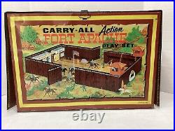 Vintage Marx Carry All Action Fort Apache Playset Accessories #4685 READ