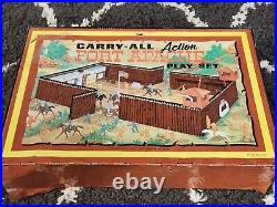Vintage Marx Carry All FORT APACHE PLAYSET Metal Case Various Sets Figures