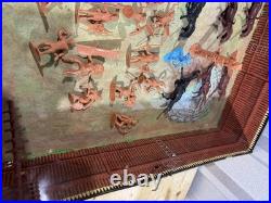 Vintage Marx Carry-All Fort Apache No. 4885 Play Set with Alamo Figures & Other +