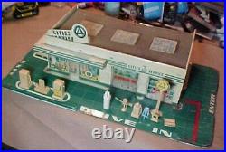 Vintage Marx Cities Service Gas Station Play Set Playset Tin Toy