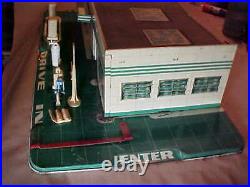 Vintage Marx Cities Service Gas Station Play Set Playset Tin Toy