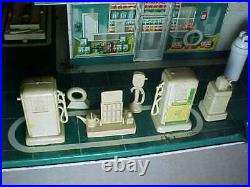 Vintage Marx Cities Service Gas Station Play Set Playset Tin Toy