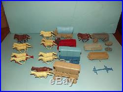 Vintage Marx Civil War / Cavalry Army Horse & Wagon Lot