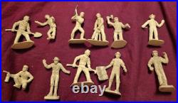 Vintage Marx Construction Camp Playset Figures (11) and Vehicles Incomplete
