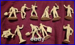 Vintage Marx Construction Camp Playset Figures (11) and Vehicles Incomplete