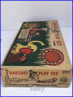 Vintage Marx DAKTARI JUNGLE Play Set #3717 Original Contents. Early Flat Colors