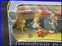 Vintage Marx Disney Disneykins Alice Tinker Bell Dumbo Bambi Mini Playset NRFB