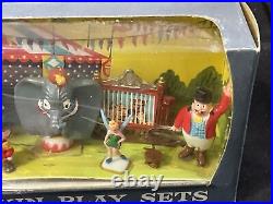 Vintage Marx Disney Disneykins Alice Tinker Bell Dumbo Bambi Mini Playset NRFB