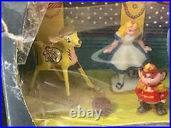 Vintage Marx Disney Disneykins Alice Tinker Bell Dumbo Bambi Mini Playset NRFB