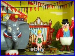 Vintage Marx Disney Disneykins Alice Tinker Bell Dumbo Bambi Mini Playset withBox