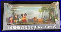 Vintage Marx Disney Disneykins MICKEY MINNIE MOUSE PLUTO PETER Mini Playset NRFB