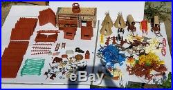 Vintage Marx Fort Apache 301 pieces Horses wagons indians guns cavalry teepees