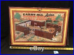 Vintage Marx Fort Apache Carry All Action Playset Lots Of Figures & Items