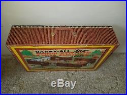 Vintage Marx Fort Apache Carry All Action Playset Lots Of Figures & Items