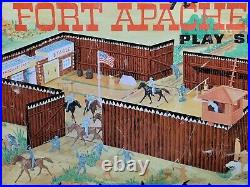 Vintage Marx Fort Apache Carry All Play Set with Tin case And Accessories #4685