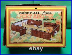 Vintage Marx Fort Apache Carry All Play Set with Tin case And Accessories #4685